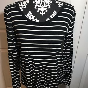 Lauren Ralph Lauren Black/White Striped Top